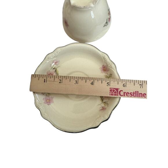 Homer Laughlin Virginia Rose Cup Saucer Set Moss Rose China F42 N8 Tea Party - Picture 7 of 8